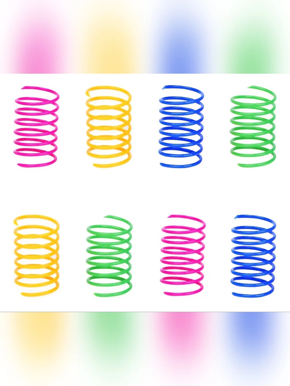 Bulk Lot 116 Cat Spring Toys Colorful Plastic Coil Interactive Kitten Play Sprin
